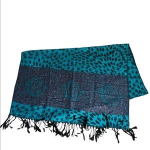 100% Pashmina Scarf Teal Shawl